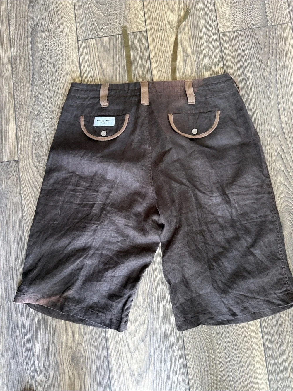Nico Genze New York  - Brown linen shorts cargo xl